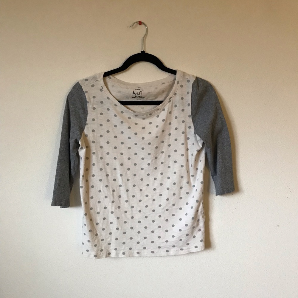J.Crew polka dot top